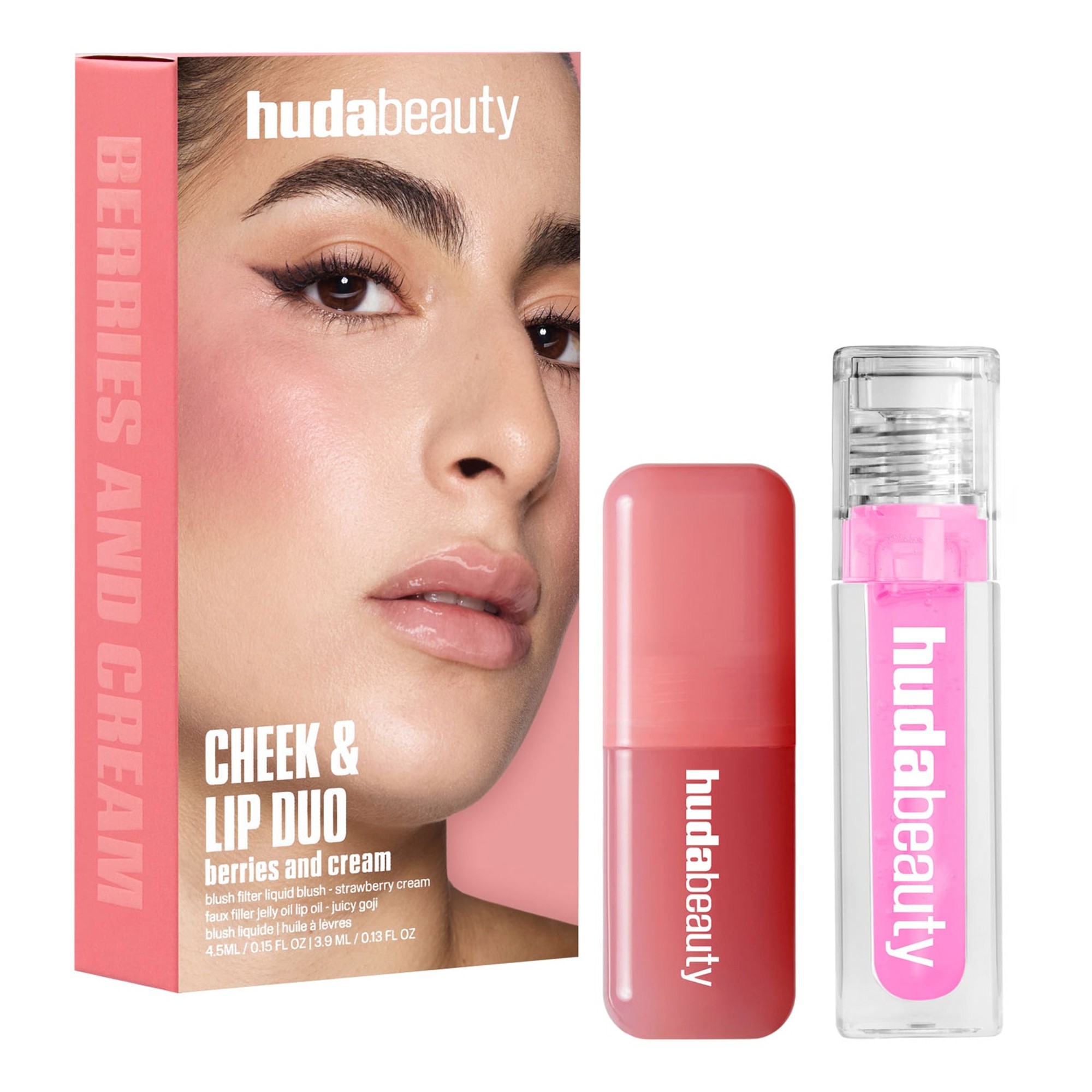 Huda Beauty Cheek & Lip Duo Berries and Cream Coffret Lèvres