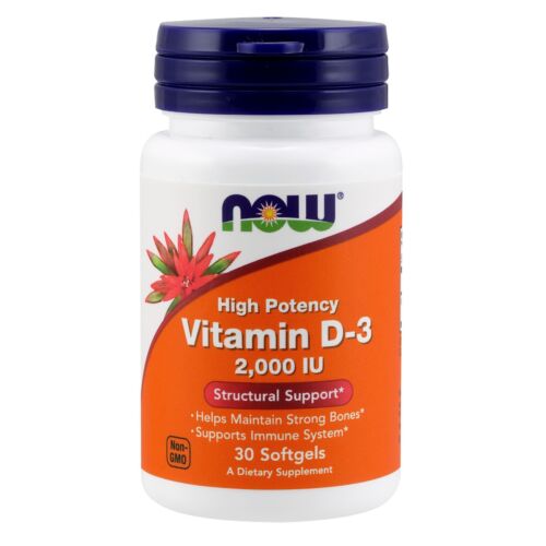 NOW FOODS VITAMIN D3 MCG 2000IU 30 SOFT GELS
