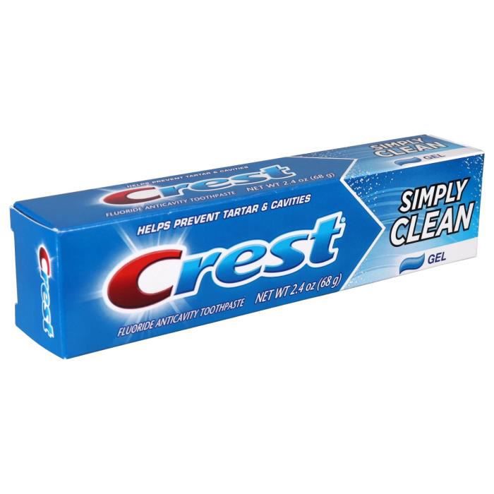 Crest Dentifrice anticarie au fluor, gel Simply Clean, 68