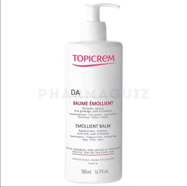 DA Baume Émollient 500 ml + Gel Nettoyant Surgras 75 ml