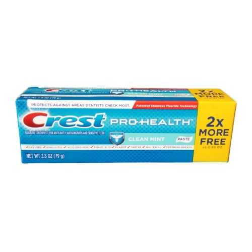 Crest Pro Health Fluoride Toothpaste, Clean Mint Paste, 79 g (2.8 oz)