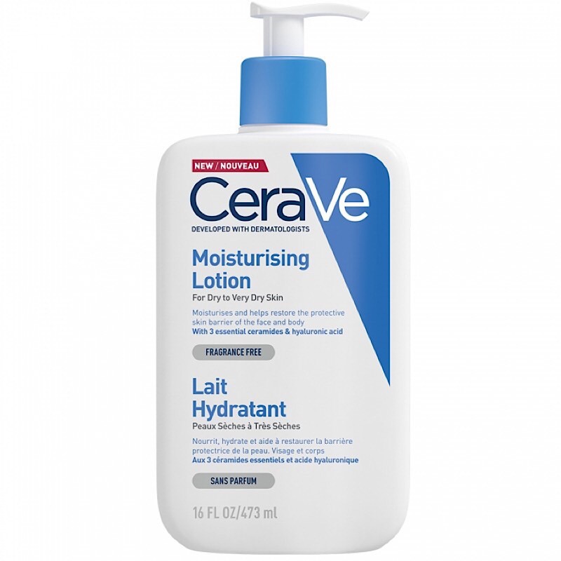 CERAVE Lait Hydratant 473ml - Corps et Visage - Peaux Sèches à très Sèches