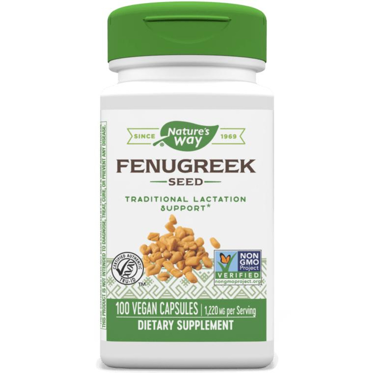 Nature's Way Fenugreek Seed -- 1220 mg - 100 Vegan Capsules