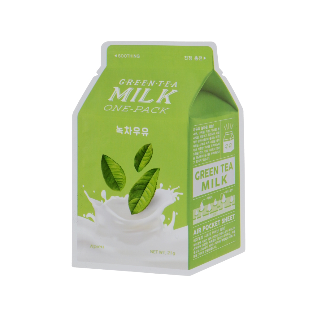 APIEU GREEN TEA MILK SHEET MASK