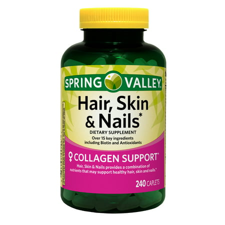 SPRING VALLEY HAIR SKIN NAILS COLLAGEN SUPPORT 240 CAPLETS