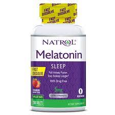 Melatonin, Fast Dissolve, Extra Strength, Strawberry, 5 mg, 150 Tablets