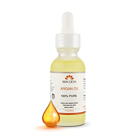 SKIN DEVA Huile d'Argan 100% Pure pour le Visage pour les Cheveux, les Ongles 30ml